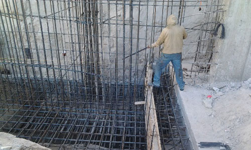 Armado de muro de contención